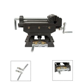 GXYWADY 6in Cross Slide Drill Press Vise Metal Milling 2 Way X-Y Heavy Duty Clamp Machine Black