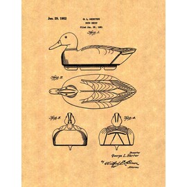 Duck Decoy Patent Print (18" x 24") M11382