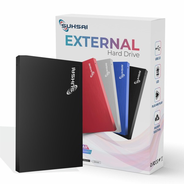 SUHSAI External Portable Hard Drive 500GB USB 2.0 HDD Storage