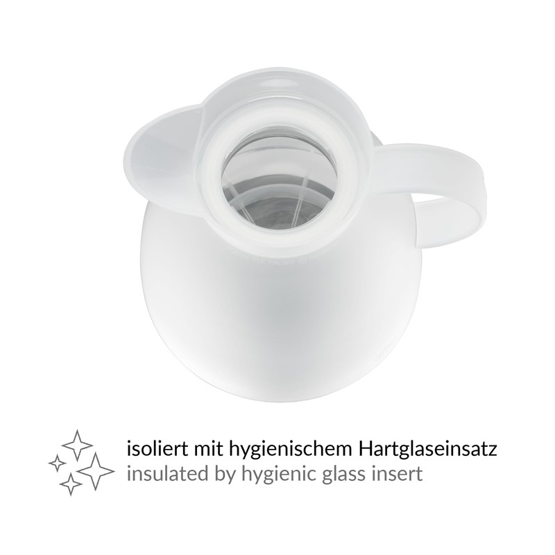 alfi 1935011100 Isolierkanne Dan Tea Kunststoff 1.0 l, weiß
