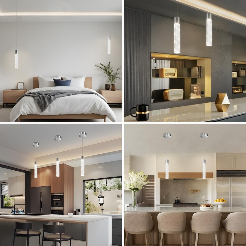 Ajbvp Modern LED Pendant Lights Kitchen Island Lighting,Dimmable 5CCT/2700K/3000K/3500K/4000K/5000K,Hanging Island