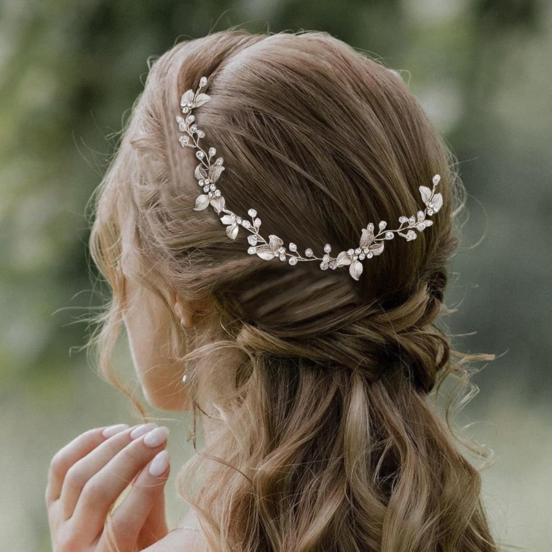 HZLUPQ Fashion Wedding Hair Accessories for Brides Handmade Pearl Hair