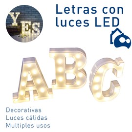 Bluelander Letras Decorativas Iluminadas, Letras y Números LED para Eventos, Bodas, Fiestas, Cumpleaños, Hogar y Bar, 22.5x18 a 23 cm (L)