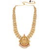 Aheli White Kundan Studded Long Necklace & Jhumki Earrings Set