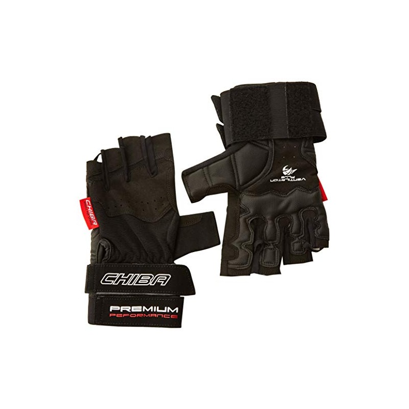 Chiba Unisex's Premium Wristguard Glove, Black, Small