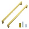 Ravinte 20 Pack Squre Cabinet Pulls 10 Inch Brushed Brass
