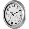 JENLYSTIME 13 Inch Outdoor Clock, Waterproof and Silent, with Thermometer