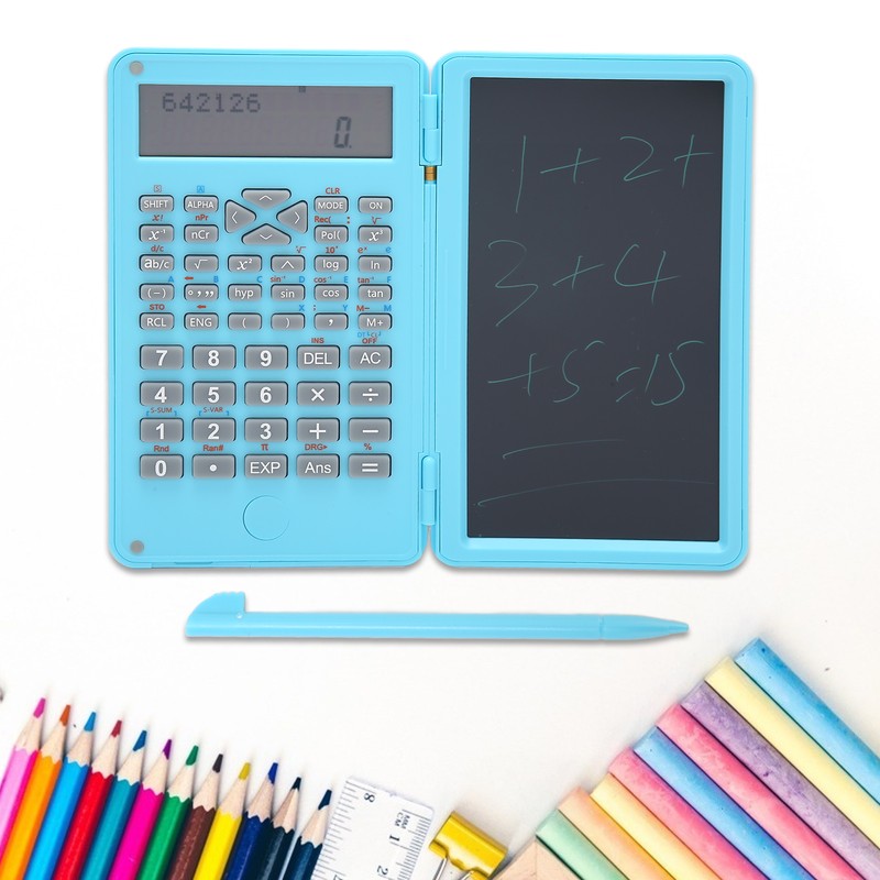 Calculator with Notepad Portable 10 Digits LCD Display Scientific Calculator
