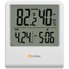 Indoor Thermometer, Room Thermometer and Hygrometer with Clock, Temperature and