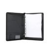 Laelr Zippered Portfolio 3 Ring Binder with 8 Pockes, Leather