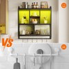 HOOBRO Gaming Floating Shelves with LED Lights, 28.7" LED Wall