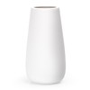 D'vine Dev 12 Inch Ivory Elegant Oval Ceramic Vase for