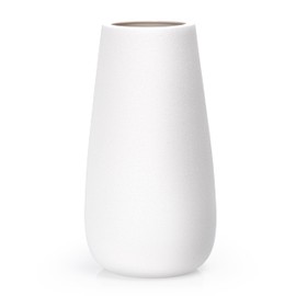 D'vine Dev 12 Inch Ivory Elegant Oval Ceramic Vase for Flowers, Home Décor Vase with Design Box, VS-LD-C-2