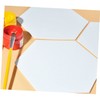 Gadpiparty 3 Pcs Hexagon Cotton Canvas Boards for Artists White
