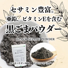 自然健康社 黒ごまパウダー 500g 粉末 無添加 業務用 セサミン サプリ