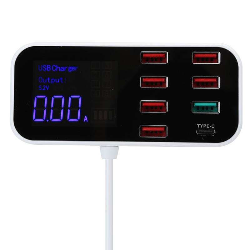 8 Ports Multiple USB Fast Chargers Charging Station Hubs Digital