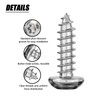 SHUNCHG 50 Pcs M3 x 18mm 304 Stainless Steel Self
