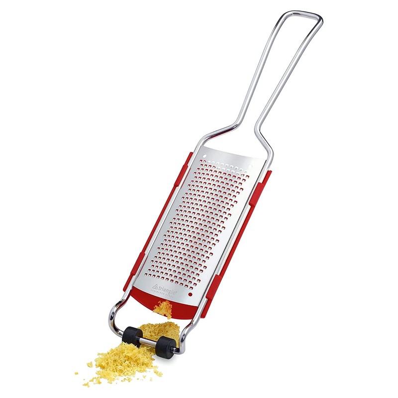 triangle Fine Grater with Removable Catcher - Ultra-Sharp Stainless Steel