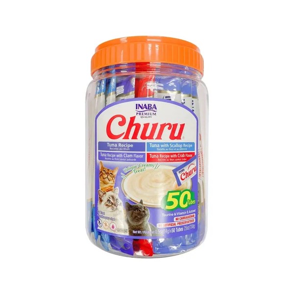 Churu Premio Para Gato Atún Y Mariscos 50 Tubos De