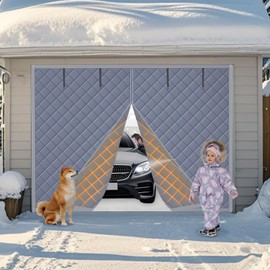 ABVRUN Garage Door Insulation Kit 1 Car Garage Door Cover Insulated Garage Door Screen for Winter Garage Insulation Kit, Made of Oxford and Thicken Cotton for Thermal Insulation Soundproof (9 * 8Ft)