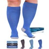 Doctor's Select 3 Pairs Plus Size Compression Socks Wide Calf