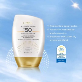 Defense Total Lbel Protector Solar Rostro Cuerpo Fps50 80ml