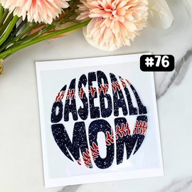 UV DTF DECALS, 4" height, Cup Decals, Cup Stickers, Cup Decor - Decal: #76 - Baseball Mom
