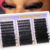 Fluffy Lash Clusters 150D+200D+300D Thick Volume Cluster Eyelash Extensions 12-25mm