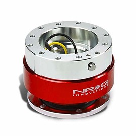NRG SRK-100RD Steering Wheel Ball Lock Quick Release Adaptor Kit Gen 1.5 (Chrome Body w/Red Ring)
