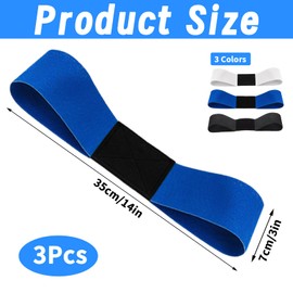 DXPETA 3 Pcs Golf Connection Band, Connection Band Golf, Golf Training Aids for Posture Correction and Strength Training, Effective Golf Swing Training Equipment (Black, Blue, White)