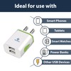 Pipestation UK to USA Plug Adapter with USB 2 Pack