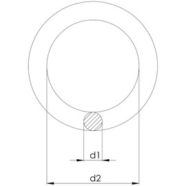 Design61 4 x Steel O-Ring Round Rings Metal Ring Round Rings Galvanised 5 mm x 30 mm