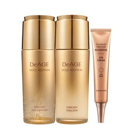 Charmzone 참존 디에이지 골드 에디션 인리치드 스킨+로션+골든실 아이크림 Chamzone D.Age Gold Edition Enriched Skin + Lotion + Golden Silk Eye Cream