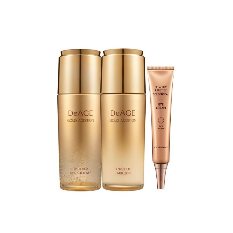 Charmzone 참존 디에이지 골드 에디션 인리치드 스킨+로션+골든실 아이크림 Chamzone D.Age