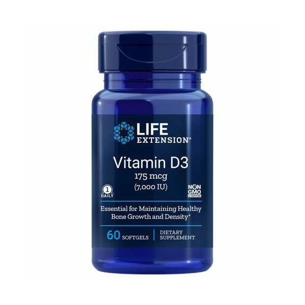 Vitamin D3 60 sgles 7000 IU by Life Extension
