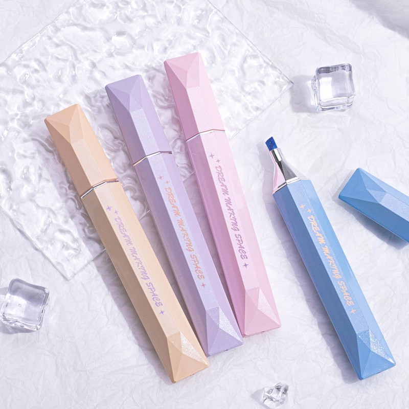 COLNK Glitter Highlighter Pen,Chisel Tip,Metallic Highlighters for Journal Planner, Highlighting,