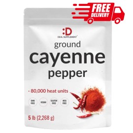 DEAL SUPPLEMENT Cayenne Pepper Powder 5 Pounds, Extra Hot, Great Home Cooking Spice, Red Pepper