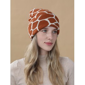 Giraffe Beanie Hat Gifts for Women Men Funny Animal Camo Themed Lover Gifts Unique Novelty Stuff