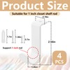 moonoom 4 Pack Heavy Duty Closet Rod Brackets for 1-Inch