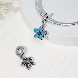 PARCOM Charms 925 Sterling Silver for Bracelets and Necklace Pendant Bead Charm Mother's Day Jewelry for Women Gold