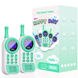 Ptnerbeh Walkie Talkies for Kids: 22 Channels 2 Way Radio Kids Toys for 3-12 Year Old - 3 Miles Long Range for Outdoor Camping Hiking - Christmas Birthday Gifts for Boys Girls, Green