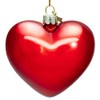 SIKORA BS493 Red Heart Christmas Tree Decoration Glass Figurine Christmas