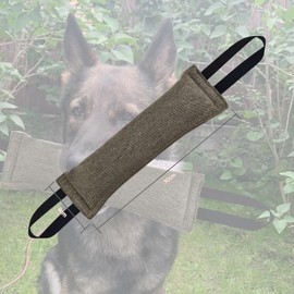 Wisebom 2 Pcs Beisswurst für Hunde 30cm Hundebiss Schlepper Spielzeug mit Handschlaufe zum Training Tauziehen und Zerrspiele Robustes Hundespielzeug Jute Beisswurst für Hunde Hunde Training Zubehör
