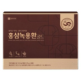 Chong Kun Dang Health Red Ginseng and Deer Antler Pill Gold 30p, 112.5g, 1 pack / 종근당건강 홍삼녹용환 골드 30p, 112.5g, 1개