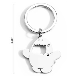 MUCOOS Cute Shark Keychain Ocean Keycharm Gifts for Shark Lovers Cute Marine Life Keyring Gift