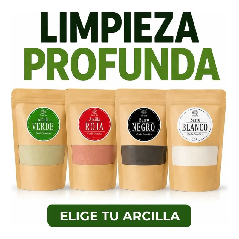 Mascarilla Barro Arcilla Roja Verde Blanco Negro 250g Elegir