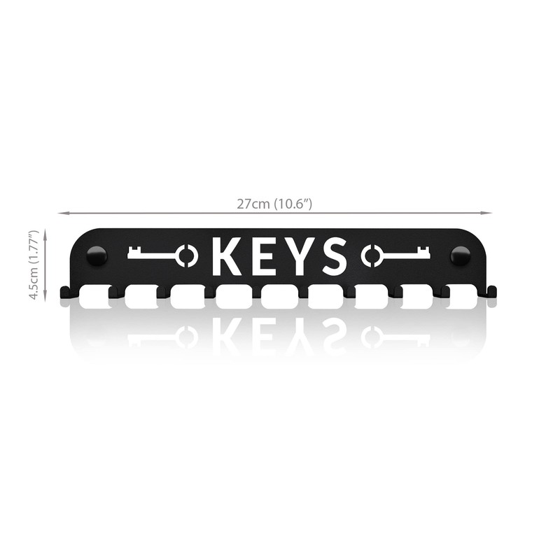 SirHoldeer Modern Key Holder Wall Key Hanger with 10 Hooks,