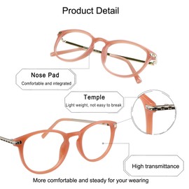 Blue Light Blocking Glasses, Photochromic Pink Sunglasses, Anti Eyestrain, Computer Reading Glasses, Gaming Glasses, TV Glasses for Women, Anti Glare