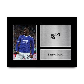 HWC Trading A4 Patson Daka Gifts Printed Signed Autograph Picture for Football Fans and Supporters