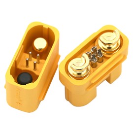 Amass AS150U Conector de alta corriente CC, cabeza de plátano, antiparque, con pin de señal, batería de litio, piezas de enchufe impermeables